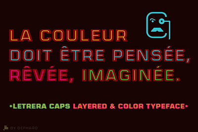 Letrera Caps -Layered & Color Fonts- display