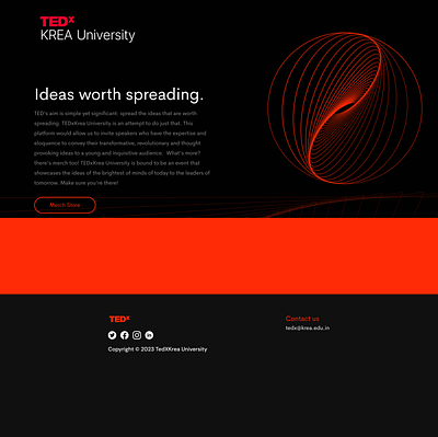 Website Design for TEDxKREA University branding design figma ui website