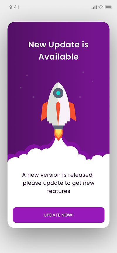 New update available - App android application design icons illustration iphone mobile app ui uiux updates ux