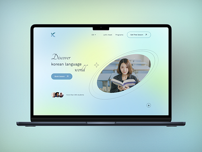 Learn Korean Easily – Landing Page landing landingpage onlineeducation ui ui design user experience uxui webdesign