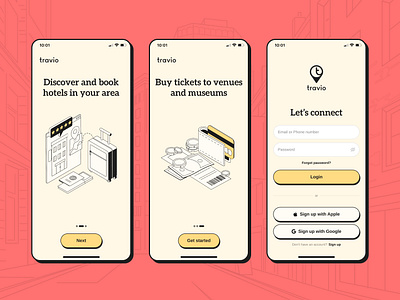 Travio mobile app appdesign book hotel buy tickets design concept mobile app mobiledesign modern nostalgia travel travel app ui uiux design user experience user interface ux