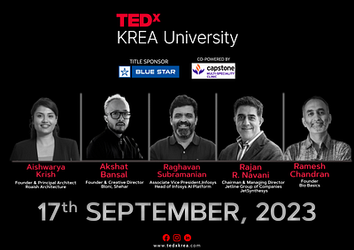 Flex Banner Designs for TEDxKREA 2023 announcement banner branding figma reveal teaser ted