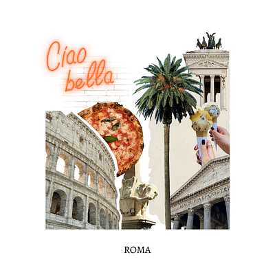 Rome • Digital collage branding city collage design digital collage graphic design illustration