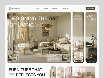 Room Revive Landing Page: Designing Dreams, One Room at a Time landing page ui uiux user experience user interface ux web design