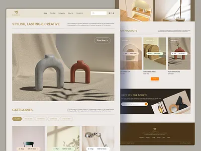 E-Commerce Landing Page chair decoration design ecommerce ecommerce website furniture furniture store furniture website design homedecor interior interior design landing page living room online store store uiux web design website woocommerce