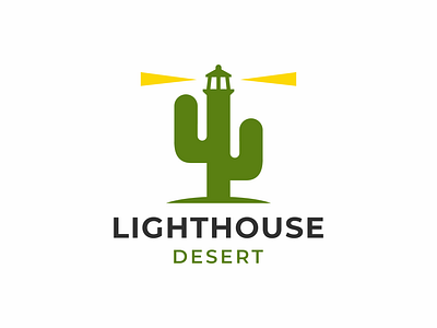 Lighthouse desert beacon desert lighthouse logo