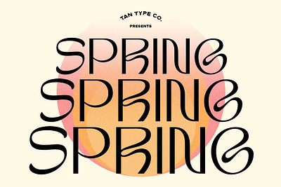 TAN-SPRING display type groove groovy font mid century mid century font modern modern font modern sans serif modern sans serif font retro retro typeface vintage font