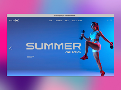 Sport Brand Home Page Web Design