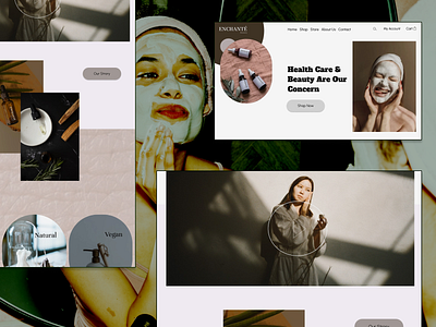 Enchante Cosmetics Brand - UI Web Design