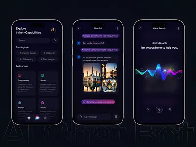 Ai Chat Bot Design ai aichatbot aidesign app artificialintelligence design mobile app mobiledesign ui ui design ui ux uiux user interface design