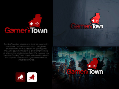 Gamer's Town 3d animation branding design graphic design illustration logo logo design logo love motion graphics typography ui ux