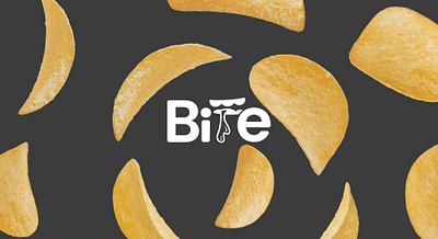 Bite Chips brand branding chips graphic design logo typography vector
