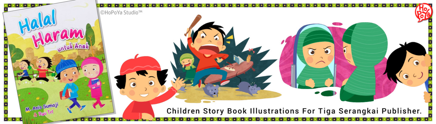 Example of 2 D Cartoon Vector Illustration