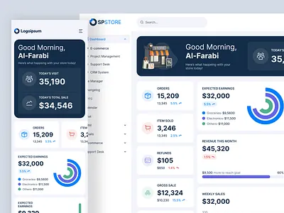 E-commerce Dashboard admin pannel crm dashboard dashboard dashboard redesign e commerce dashboard product design saas ui ux design web app website
