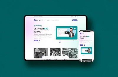 ERC Tax branding design figma illustrator photoshop ui uiux website