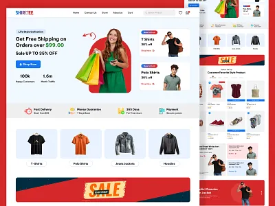 E-Commerce Website e commerce store e commerce website modern ui modern website t shirt selling website t shirt website ui ui design uiux user interface web design website website design