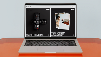 Steelshot camera cards catalog shop typography ui web