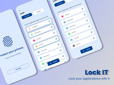 LockIt is a application locker, with more privacy!!! figma prototype responsivedesign ui userinterface ux wireframe