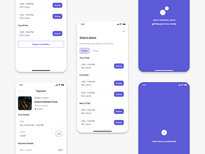 Etick • Activity App • 4 activity clean ios mobile purple ui user interface ux