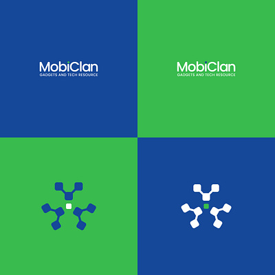 Logo typography application for MobiClan gadget design logo design tech design typography design