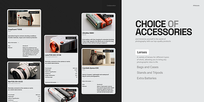 Steelshot cameras cards design shop typography ui web