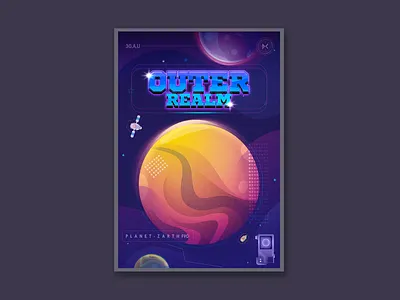 Outer Realm concept art design game art graphic design illustration vector