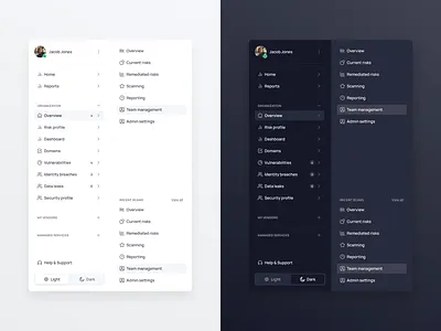 Sidebar Navigation design figma ui