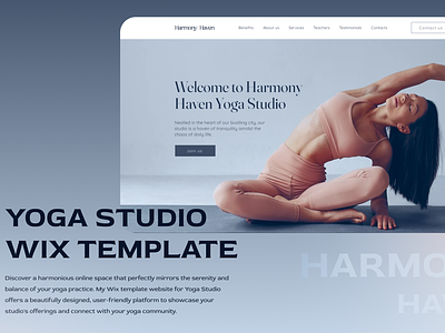 Landing page for Yoga Studio WIX design design website landing ui website website design website template wix wix template wix website yoga yoga studio