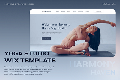 Landing page for Yoga Studio WIX design design website landing ui website website design website template wix wix template wix website yoga yoga studio