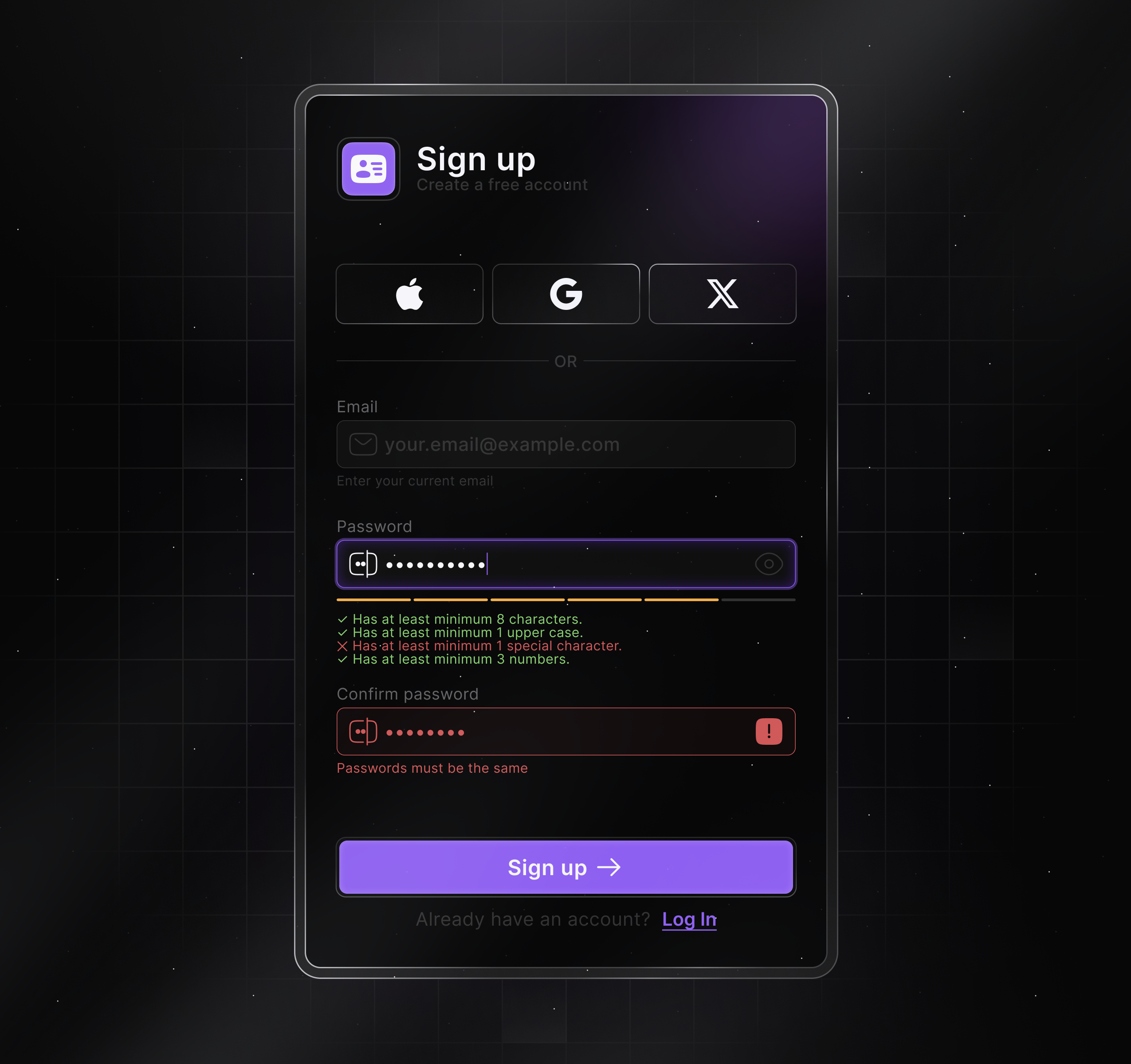Sign up modal window design form design graphic design modal window registration form sign up ui ui design ux web design