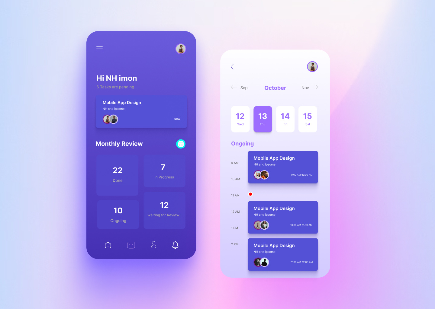 Mobile app UI/UX design | UI/UX Designer by Najmul Hasan on Dribbble