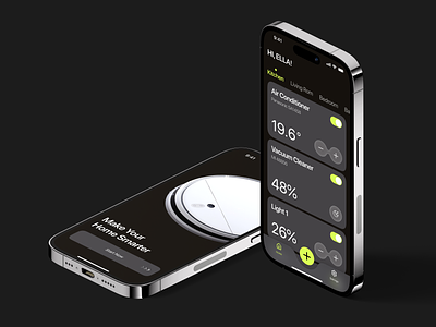 Smart Home IOS App appdesign blackui design homeapp ios iosapp mobile mobileapp productdesign smarhome smarthomeapp ui ux uxui