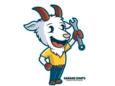 Garage Goats 50s 60s classic logo garage garage goats goat goat cartoon goat character goat logo design goat mascot logo logo mascot mascot mascot design mascot logo retro retro cartoon retro character retro design retro style