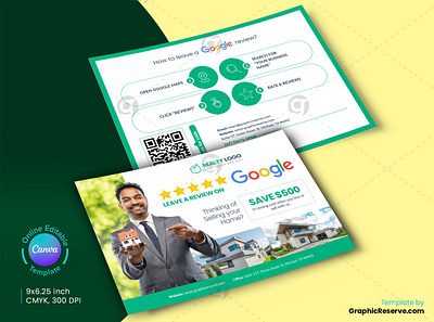 Google Real Estate Review Postcard Canva Template business rating card design canva cards customer review card google customer review card google rating card google review card google review postcard real estate postcard real estate review postcard review card review postcard design stationary