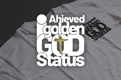 Golden God t-shirt 3d animation graphic design pod expart ui
