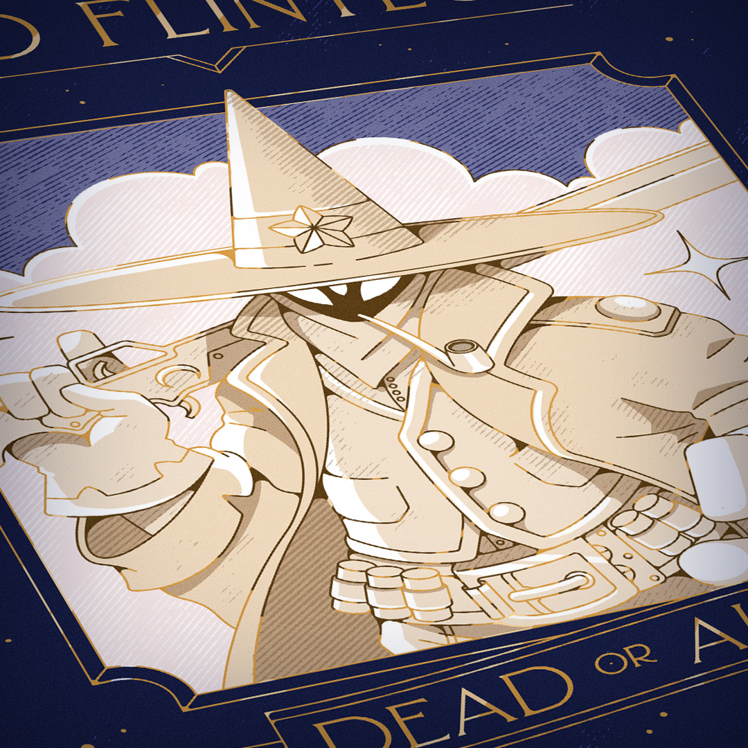 The Wizard arcane character character design cowboy golden illustration magical moon old west poster stars vintage wanted wanted poster western wizard