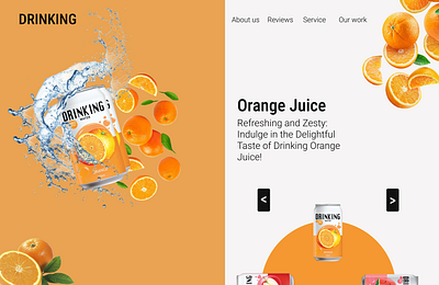 Web design for juice company app branding design graphic design illustration logo typography ui ux vector web webdesign