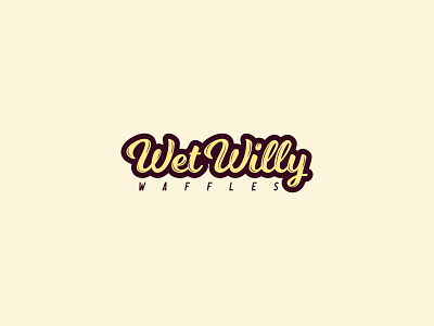 Wet Willy Waffles Desert Sweet Shop Logo Design brand identity branding business logo candy coated cloying delicious desert shop flatlogo graphic design honeyed logo luscious minimalist logo suger sweet sweet shop syrupy waffles