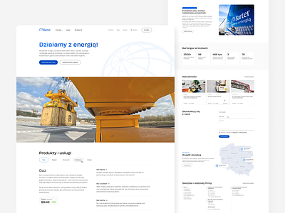 Barter gas - Energy industry website design blog brand identity contact us design desktop energy gas gradient graphic design homepage minimalistic post steps table of content ui white