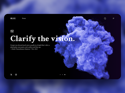 Clarify the Vision graphic design landing page mobile app