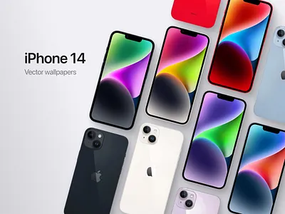 iPhone 14 - Vector wallpapers design figma ui