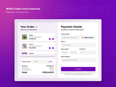 #DailyUI 002 Credit Card Checkout 002 checkout checkout page credit card checkout dailyui figma uiux user interface web checkout page web design