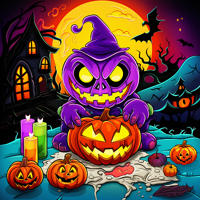 Cute Halloween Coloring Book For Kid 9