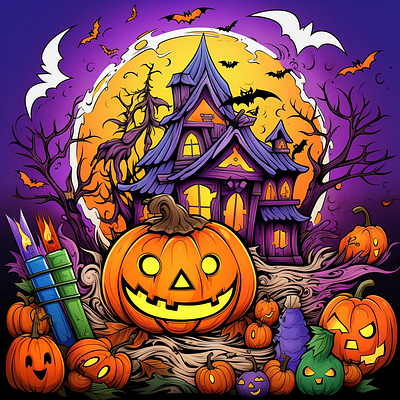 Cute Halloween Coloring Book For Kid 7