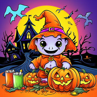 Cute Halloween Coloring Book For Kid 6