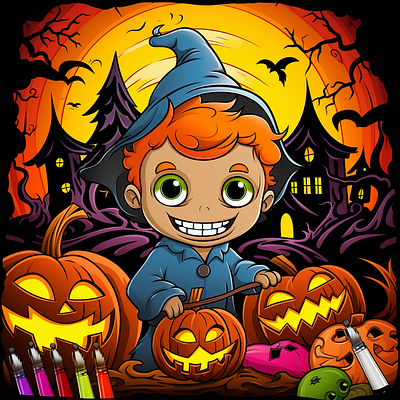 Cute Halloween Coloring Book For Kid 5