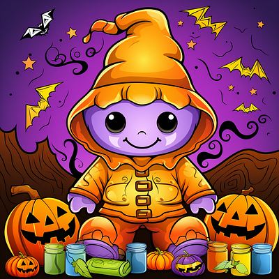 Cute Halloween Coloring Book For Kid 4