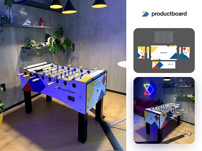 Branded Table Football Design for Productboard branding design employer branding marketing table football visual identity workplacegoals