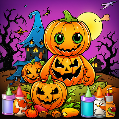 Cute Halloween Coloring Book For Kid 1