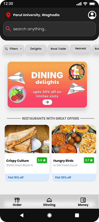 Food Delivery App Design android app branding delivery design figma food food delivery mobile mobile app ui uiux ux